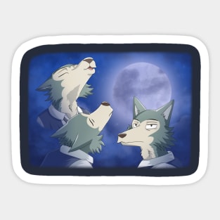 Howling at the Moon Sticker